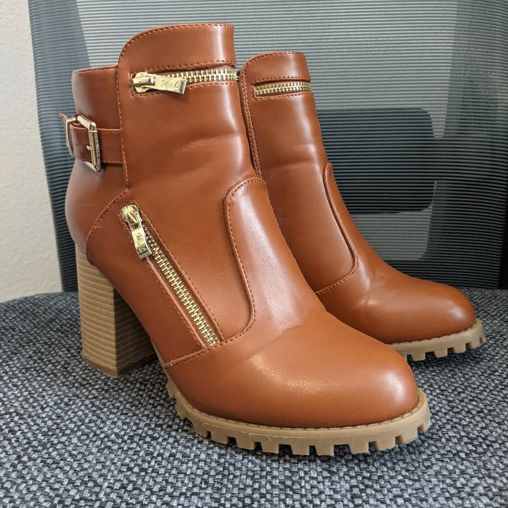 New cute tractor platform high heel booties